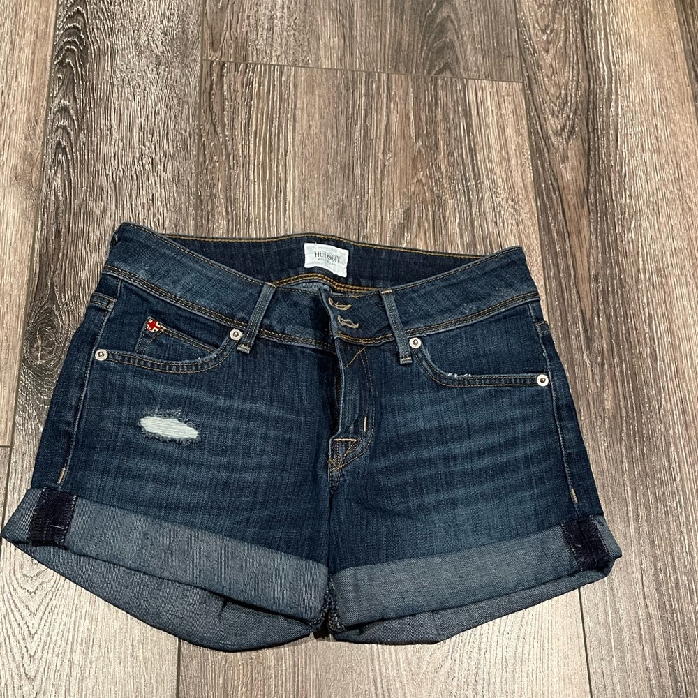 Hudson dark blue jean shorts